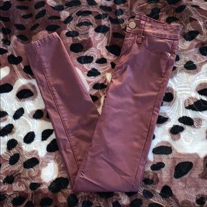 Fashion Nova Burgundy Faux Leather Pants